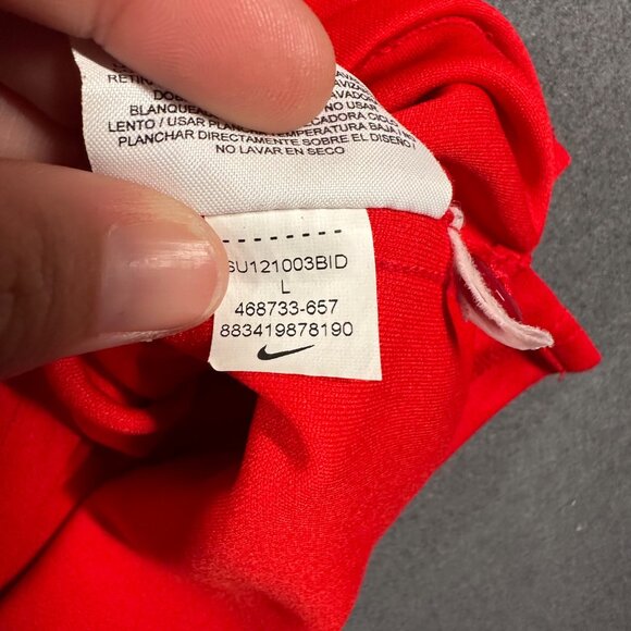 Nike Polo Shirt Mens Large Red New England Patriots NFL On Field Apparel - Picture 11 of 15